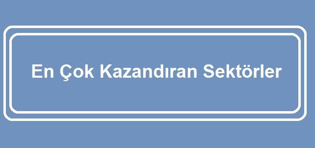 En Çok Kazandıran Sektörler En Çok Kazandıran Sektörler