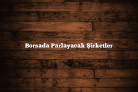 Borsada Parlayacak Şirketler