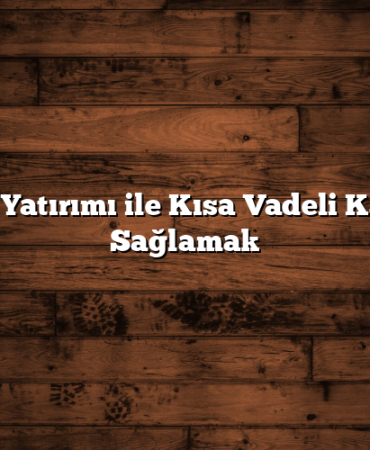 Hisse Yatırımı ile Kısa Vadeli Kazanç Sağlamak