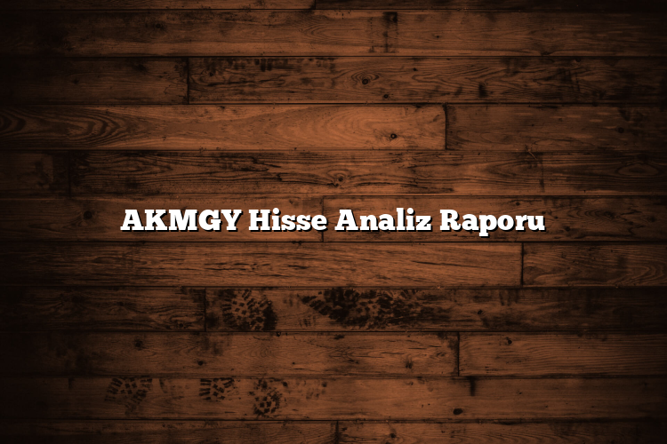 AKMGY Hisse Analiz Raporu