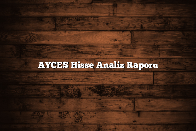 AYCES Hisse Analiz Raporu