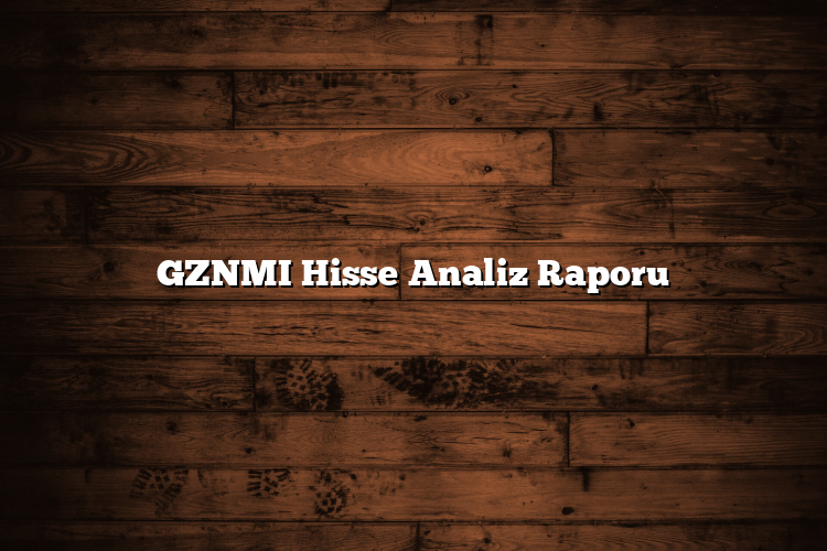 GZNMI Hisse Analiz Raporu GZNMI Hisse Analiz Raporu