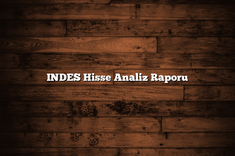 INDES Hisse Analiz Raporu