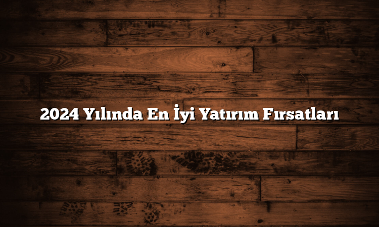 2024 Yılında En İyi Yatırım Fırsatları