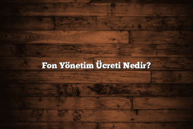 Fon Yönetim Ücreti Nedir?