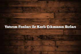 Yatırım Fonları ile Karlı Çıkmanın Sırları
