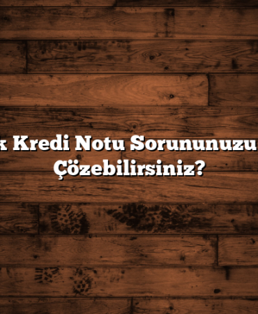 Düşük Kredi Notu Sorununuzu Nasıl Çözebilirsiniz?