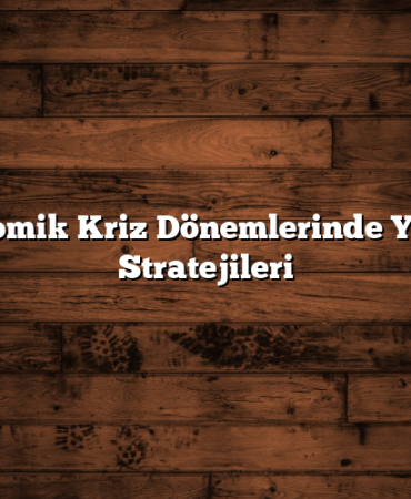 Ekonomik Kriz Dönemlerinde Yatırım Stratejileri
