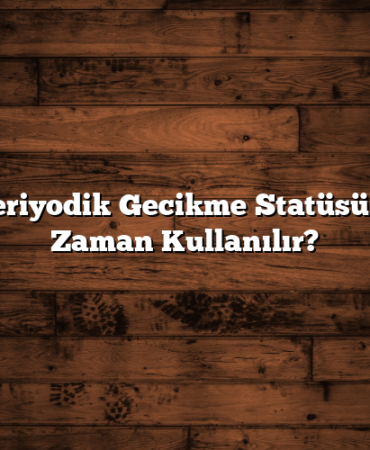 Kart Periyodik Gecikme Statüsünde Ne Zaman Kullanılır?