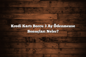 Kredi Kartı Borcu 3 Ay Ödenmezse Sonuçları Neler?