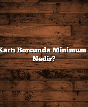 Kredi Kartı Borcunda Minimum Ödeme Nedir?