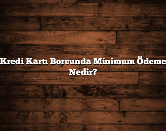 Kredi Kartı Borcunda Minimum Ödeme Nedir?