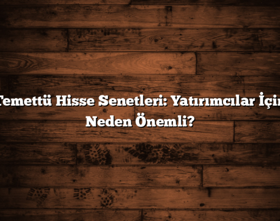 Temettü Hisse Senetleri: Yatırımcılar İçin Neden Önemli?