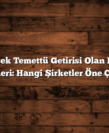 Yüksek Temettü Getirisi Olan Hisse Senetleri: Hangi Şirketler Öne Çıkıyor