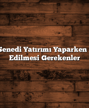 Hisse Senedi Yatırımı Yaparken Dikkat Edilmesi Gerekenler