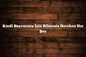 Kredi Başvurusu İçin Bilmeniz Gereken Her Şey