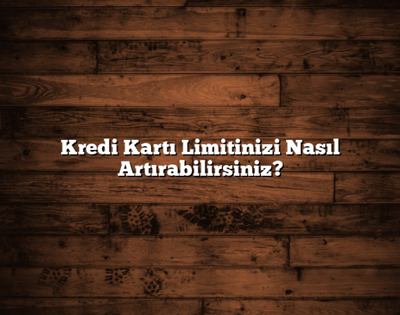 Kredi Kartı Limitinizi Nasıl Artırabilirsiniz?