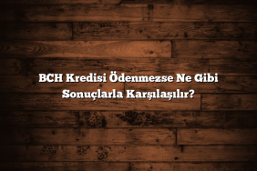 BCH Kredisi Ödenmezse Ne Gibi Sonuçlarla Karşılaşılır?
