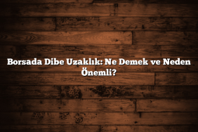 Borsada Dibe Uzaklık: Ne Demek ve Neden Önemli?