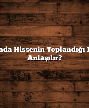 Borsada Hissenin Toplandığı Nasıl Anlaşılır?