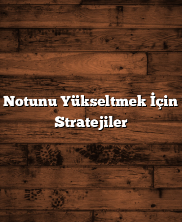 Kredi Notunu Yükseltmek İçin En İyi Stratejiler