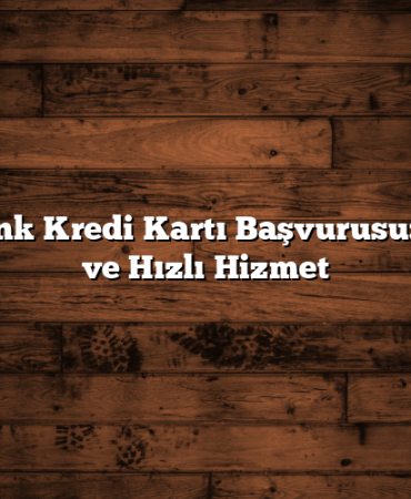Denizbank Kredi Kartı Başvurusu: Güvenli ve Hızlı Hizmet