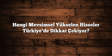 Hangi Mevsimsel Yükselen Hisseler Türkiye’de Dikkat Çekiyor? Hangi Mevsimsel Yükselen Hisseler Türkiye’de Dikkat Çekiyor?