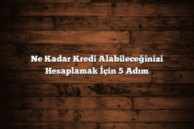 Ne Kadar Kredi Alabileceğinizi Hesaplamak İçin 5 Adım