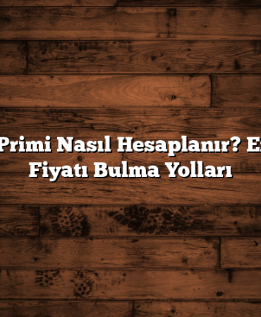 Sigorta Primi Nasıl Hesaplanır? En Uygun Fiyatı Bulma Yolları