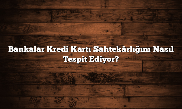 Bankalar Kredi Kartı Sahtekârlığını Nasıl Tespit Ediyor?