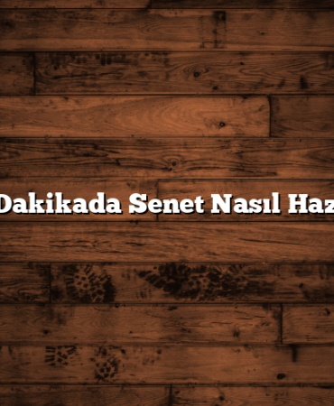 Evde 5 Dakikada Senet Nasıl Hazırlanır?