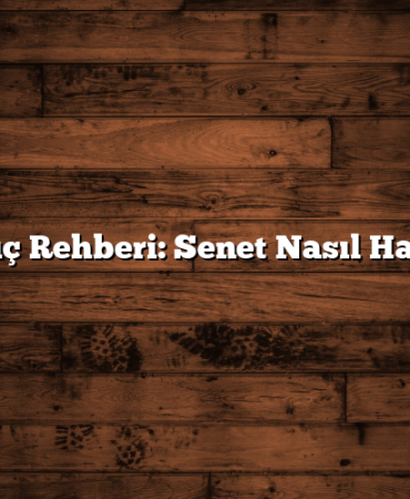 Başlangıç Rehberi: Senet Nasıl Hazırlanır?