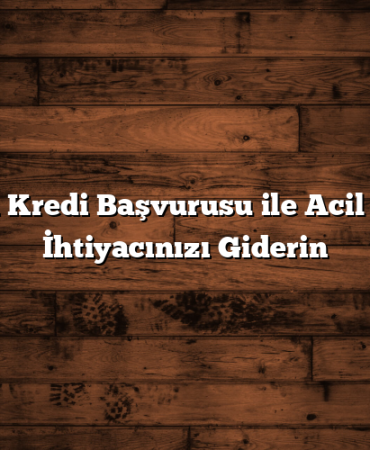 Hızlı Kredi Başvurusu ile Acil Para İhtiyacınızı Giderin