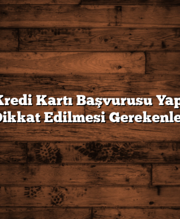 Hızlı Kredi Kartı Başvurusu Yaparken Dikkat Edilmesi Gerekenler