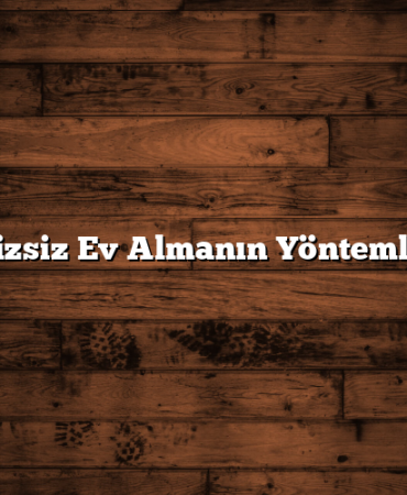 Faizsiz Ev Almanın Yöntemleri