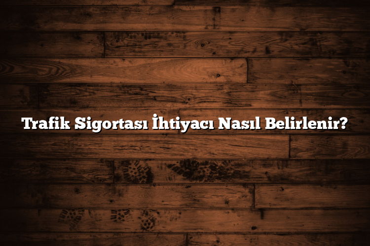 Trafik Sigortası İhtiyacı Nasıl Belirlenir? Trafik Sigortası İhtiyacı Nasıl Belirlenir?