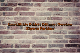 Emeklilikte Dikkat Edilmesi Gereken Sigorta Farkları