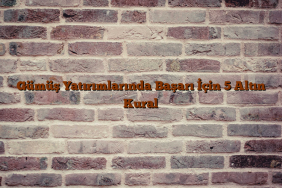 Gümüş Yatırımlarında Başarı İçin 5 Altın Kural Gümüş Yatırımlarında Başarı İçin 5 Altın Kural