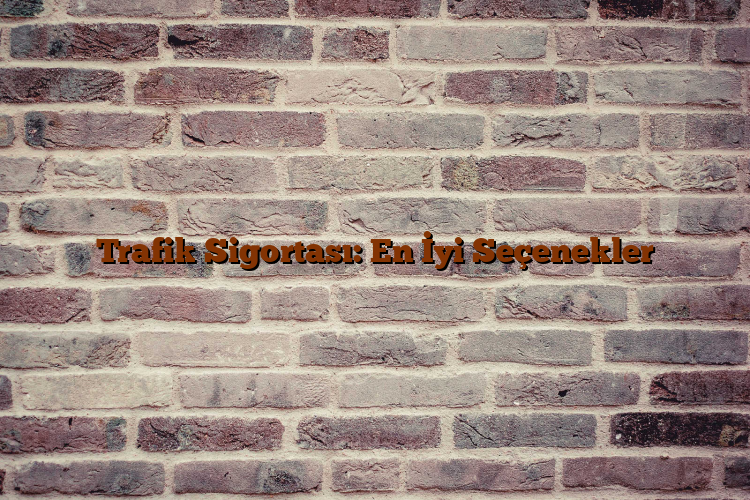 Trafik Sigortası: En İyi Seçenekler Trafik Sigortası: En İyi Seçenekler