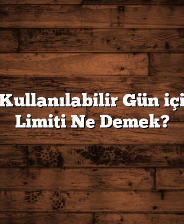 Ziraat Kullanılabilir Gün içi Hesap Limiti Ne Demek?