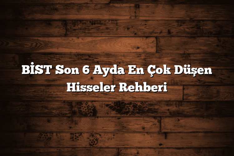 BİST Son 6 Ayda En Çok Düşen Hisseler Rehberi