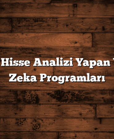 En İyi Hisse Analizi Yapan Yapay Zeka Programları