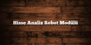 Hisse Analiz Robot Modülü