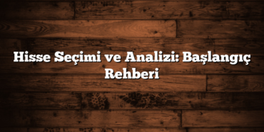 Hisse Seçimi ve Analizi: Başlangıç Rehberi